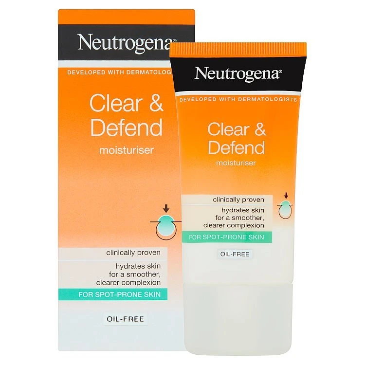 کرم آبرسان نوتروژینا مدل CLEAR and DEFENCE حجم 50 میلی لیتر