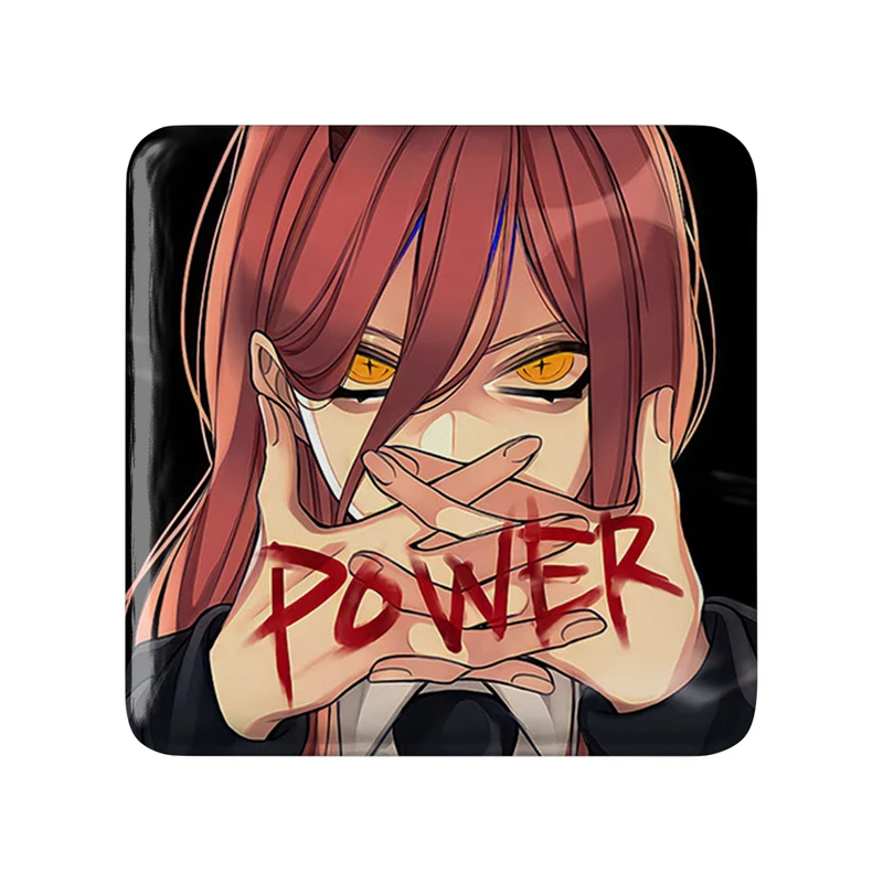 مگنت خندالو طرح پاور انیمه مرد اره ای Chainsaw Man  مدل مربعی کد 17997
