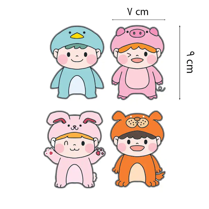 استیکر کلید و پریز طرح بچه کد 01 مجموعه 4 عددی