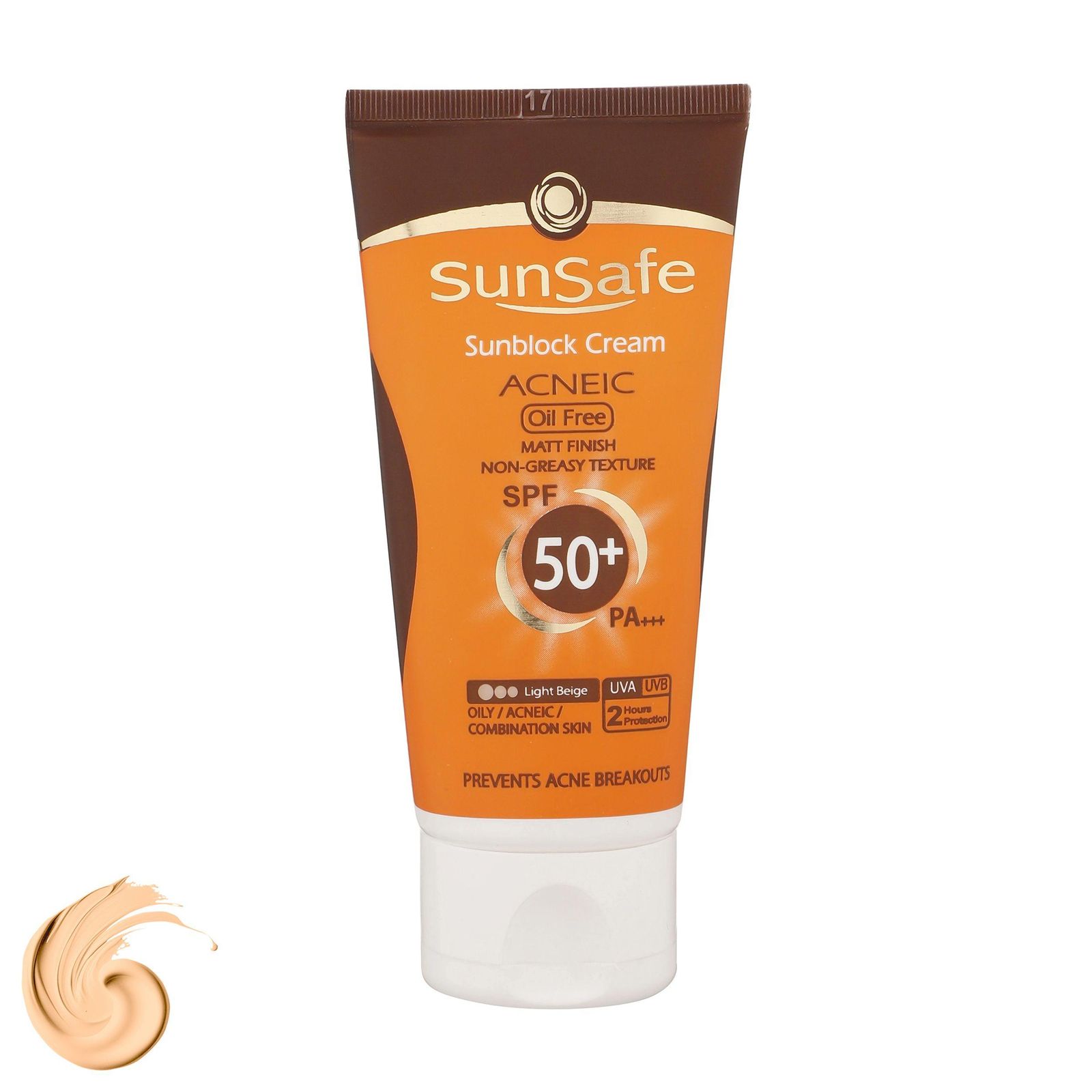 کرم ضدآفتاب و آنتی‌آکنه رنگی سان‌سیف مدل SPF50، مناسب پوست‌های چرب، حجم 50 میلی‌لیتر -  - 1