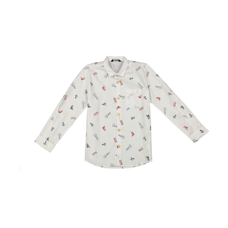 پیراهن پسرانه ال سی وایکیکی مدل 0SN630Z4-WHITE