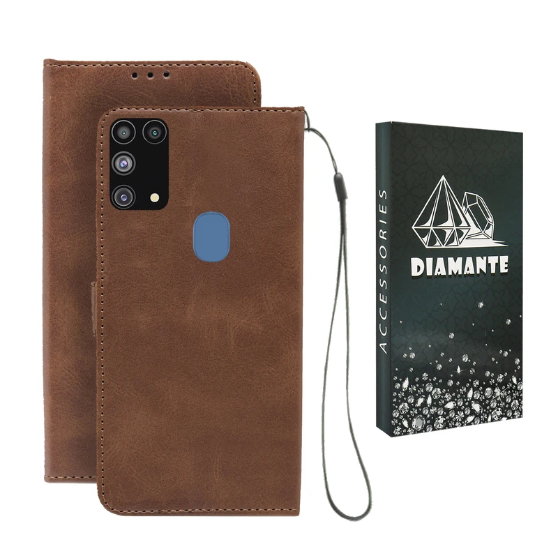 کیف کلاسوری دیامانته مدل Band Bk مناسب برای گوشی موبایل سامسونگ Galaxy M31 به همراه بندآویز