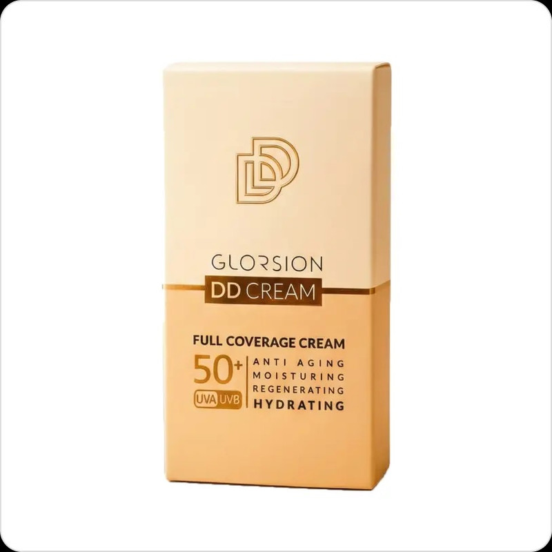 کرم پودر مایع SPF 50 دی دی گلوشن مدل 5040 شماره 01 مناسب برای انواع پوست حجم 50 میلی‌لیتر