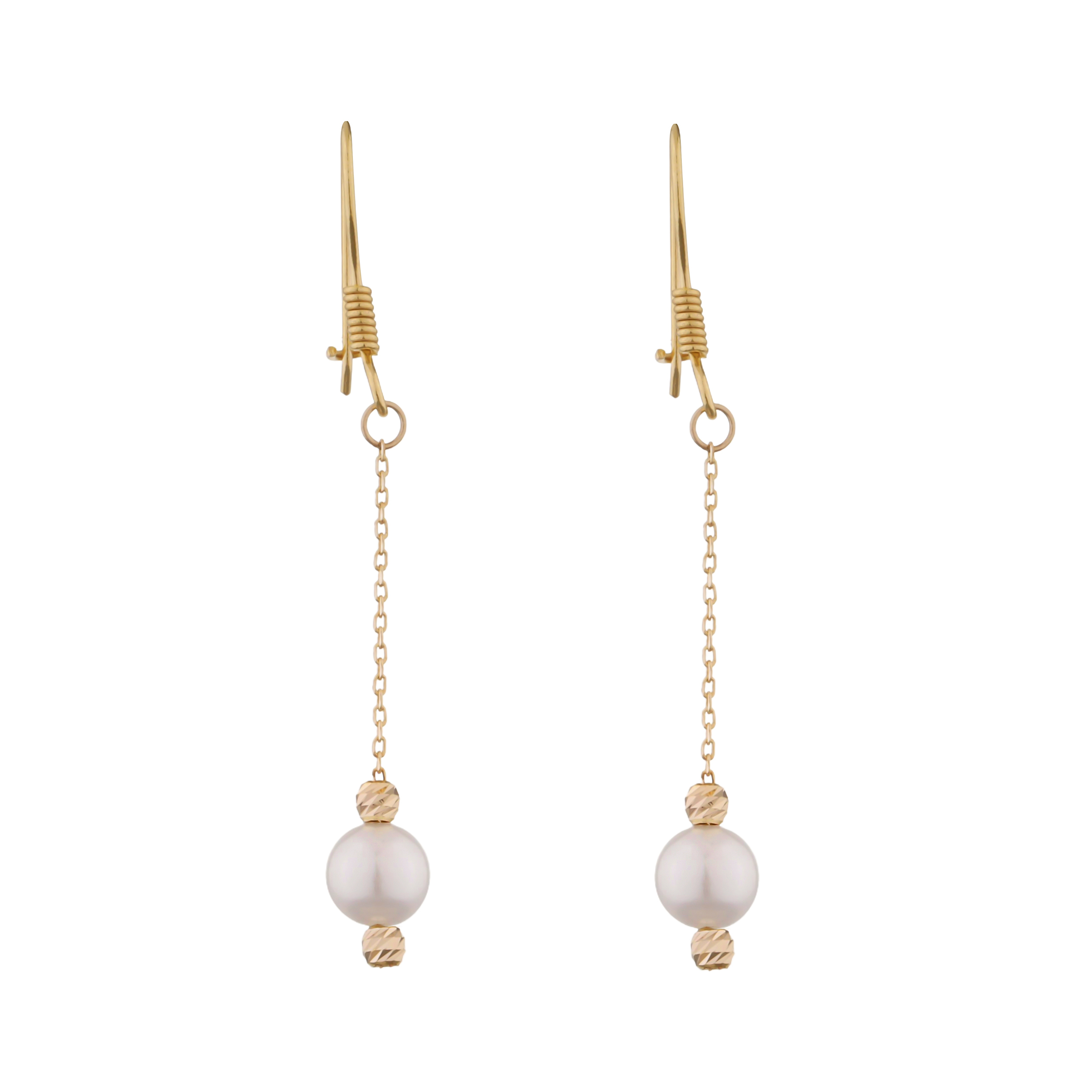 گوشواره طلا 18 عیار زنانه گلدم طرح آویزی مدل E-3070082