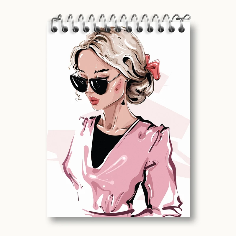 دفتر یادداشت 50 برگ خندالو مدل دختر قوی Girl Power کد 28927