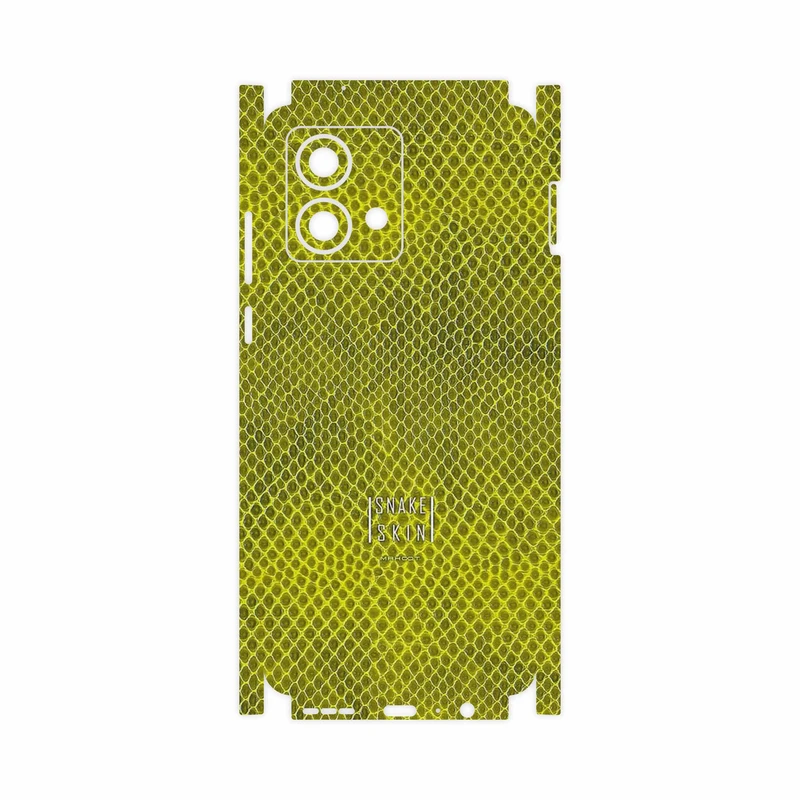 برچسب پوششی ماهوت مدل Yellow Snake Skin-FullSkin مناسب برای گوشی موبایل موتورولا Moto G84