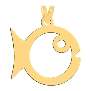 آویز گردنبند طلا 18 عیار زنانه فرشته طرح ماهی مدل  WNL-000421