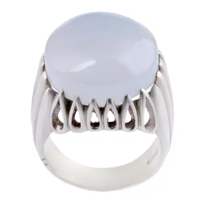 انگشتر نقره مردانه بازرگانی میلادی مدل عقیق سوسنی رکاب دست ساز کد AM_2632