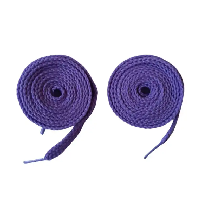 بند کفش مدل حصیری ریز بافت 004 رنگ بنفش بسته 2 عددی