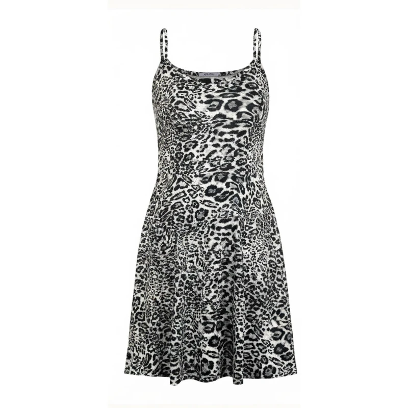 پیراهن راحتی زنانه افراتین مدل پلنگی کلاسیک کد 9593