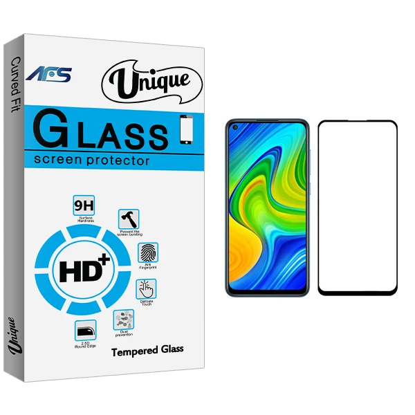 محافظ صفحه نمایش ای اف اس مدل Unique Glass مناسب برای گوشی موبایل شیائومی Redmi Note 9