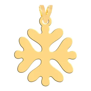 آویز گردنبند طلا 18 عیار زنانه فرشته مدل برف WNL-000561