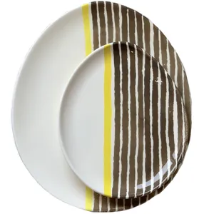 بشقاب مدل راه راه مجموعه 2 عددی