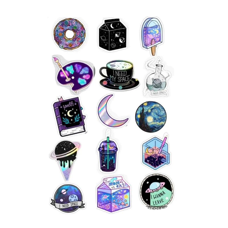 استیکر لپ تاپ و گوشی مدل هنر کد 535 مجموعه 15 عددی