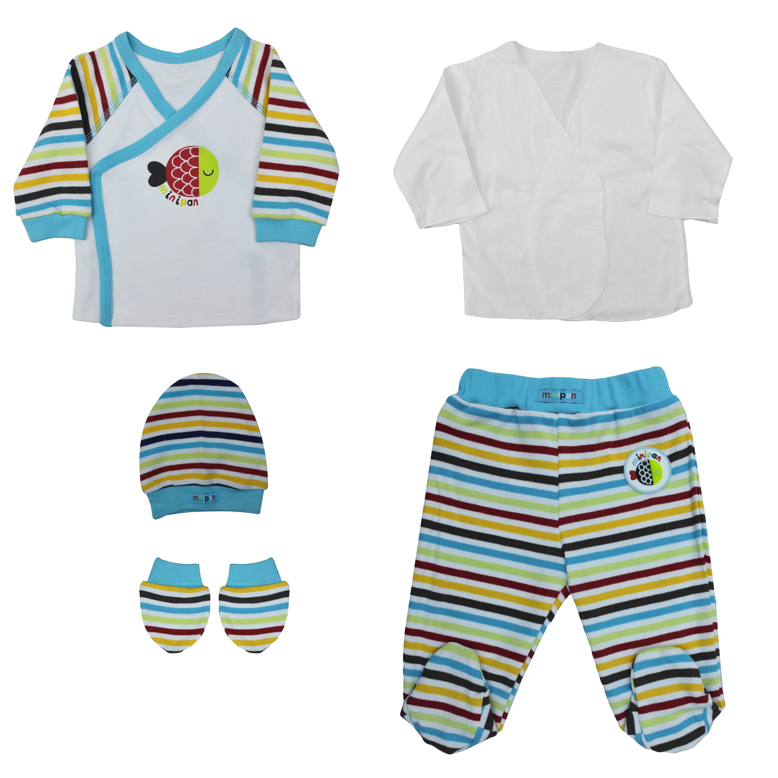 ست 5 تکه لباس نوزادی مینی پان کد 1692RR 