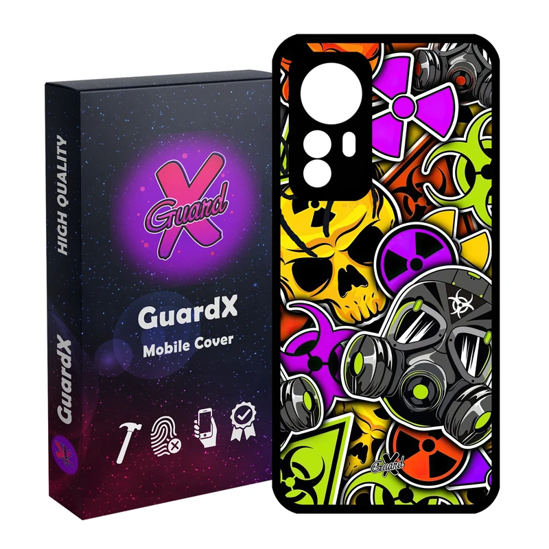 کاور گارد ایکس طرح ماسک مدل Glass10591 مناسب برای گوشی موبایل شیائومی Redmi Note 12S