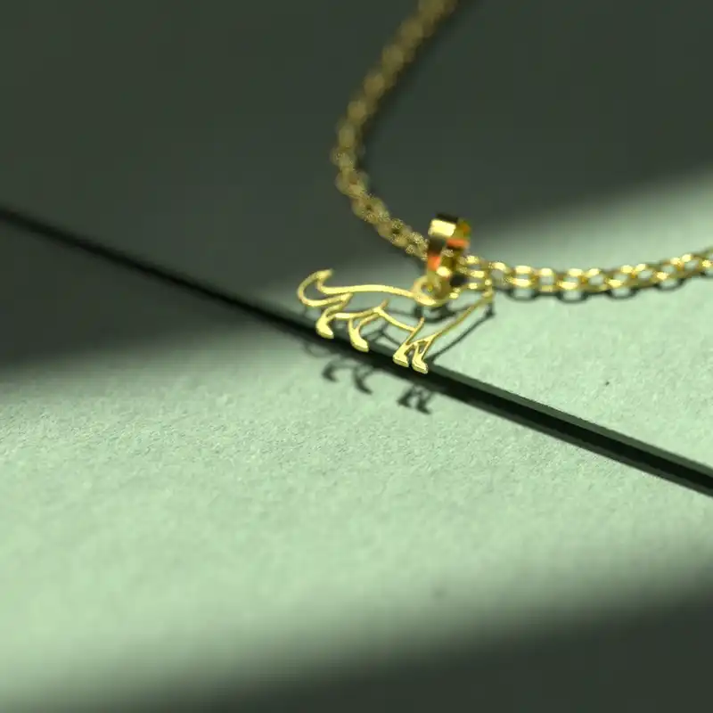 گردنبند طلا 18 عیار زنانه مدوپد مدل گرگ کد B3-1-1327