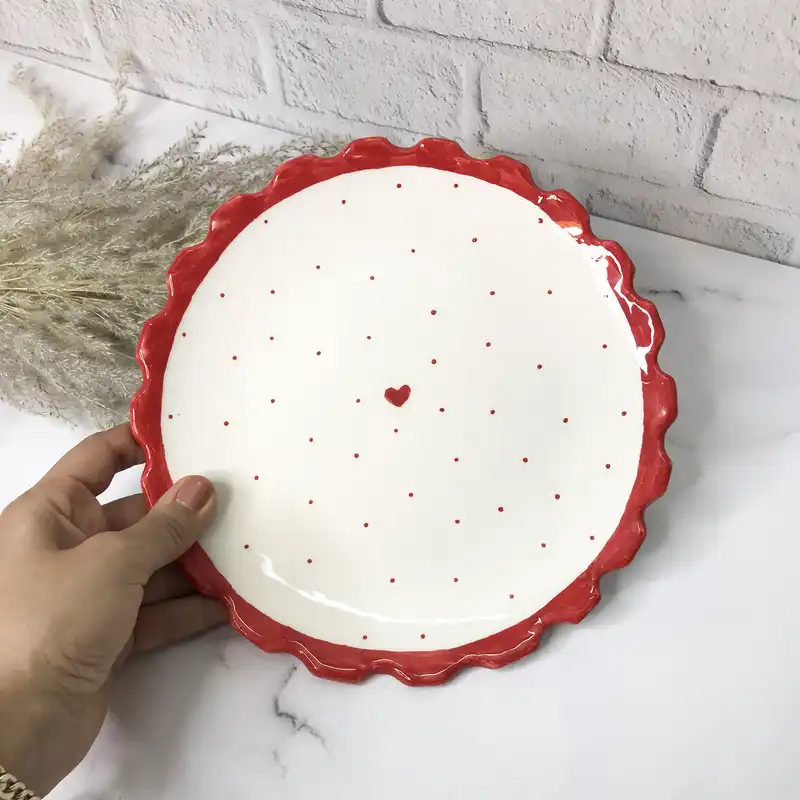 بشقاب سرامیکی طرح قلب