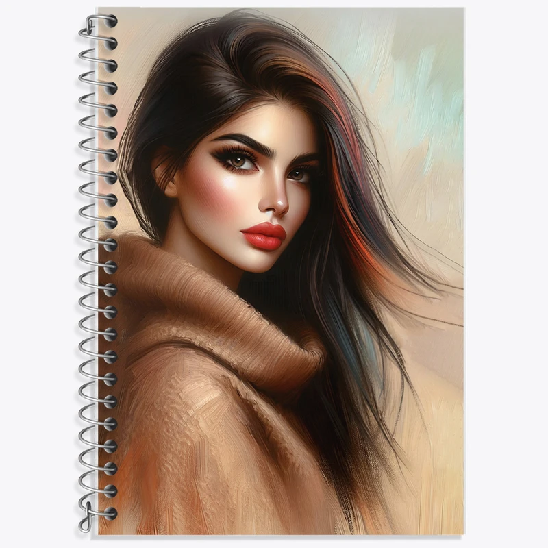 دفتر زبان 50 برگ خندالو مدل سه خط طرح دخترانه کد F5516