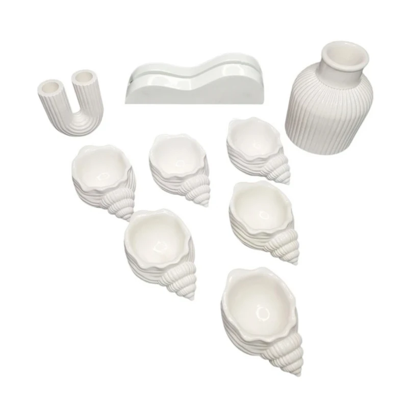 مجموعه ظروف هفت سین 9 پارچه مدل گوش ماهی