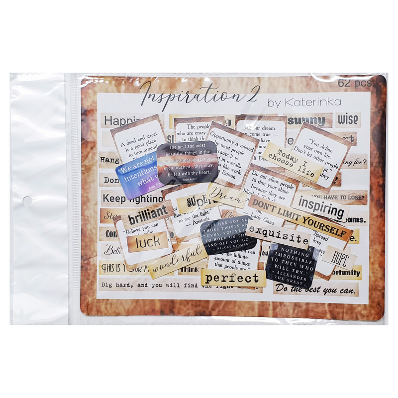 برچسب کاترینکا طرح برش خورده بولت ژورنال و اسکرپ بوک مدل 2 Inspiration بسته 62 عددی برچسب کاترینکا طرح برش خورده بولت ژورنال و اسکرپ بوک مدل 2 Inspiration بسته 62 عددی