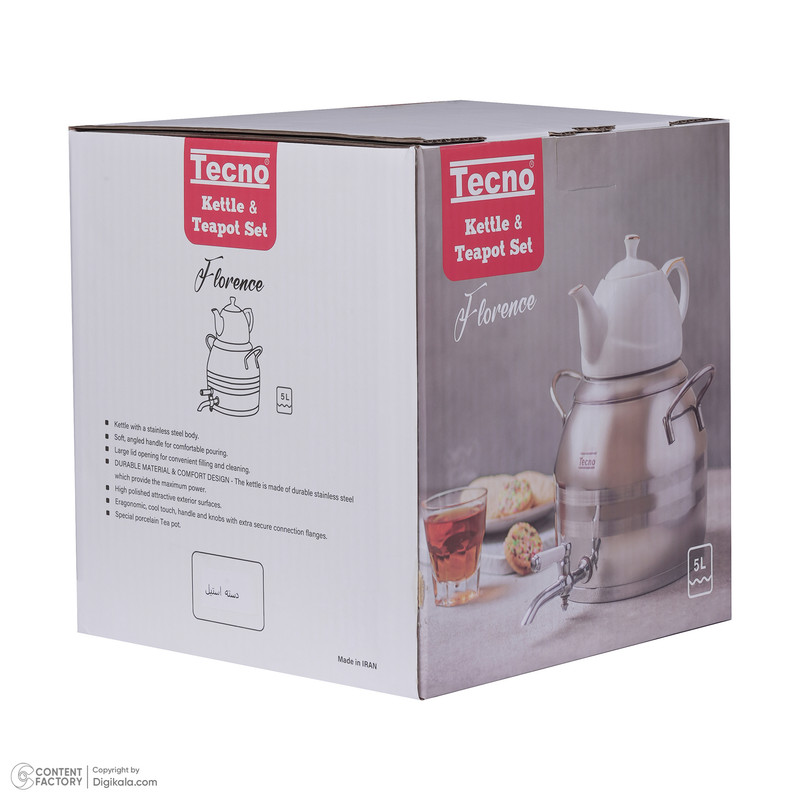 ست کتری و قوری تکنو مدل فلورانس