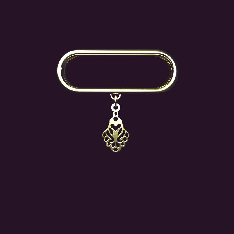 آویز ساعت طلا 18 عیار زنانه مدوپد مدل اسلیمی کد SC1-1020