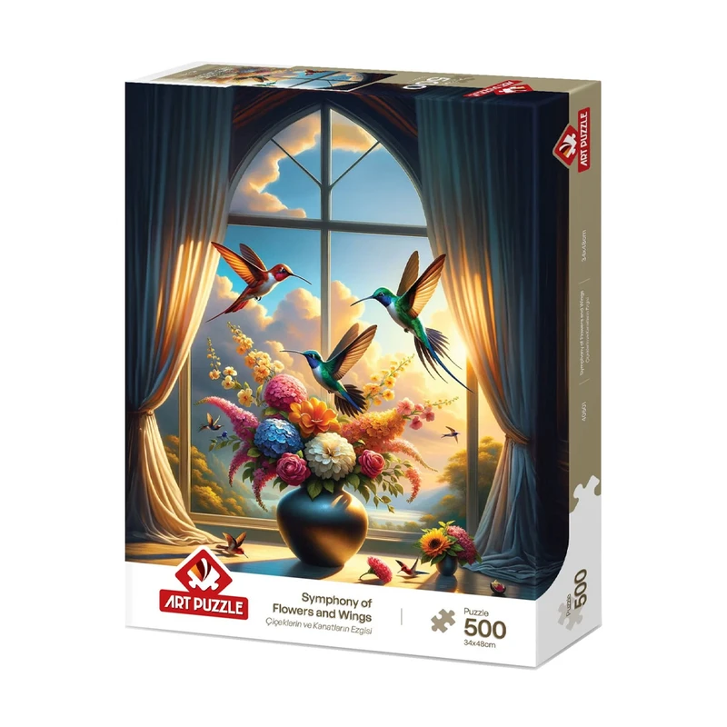 پازل 500 تکه آرت پازل مدل Symphony of Flowers and Wings مناسب نوجوان و بزرگسال