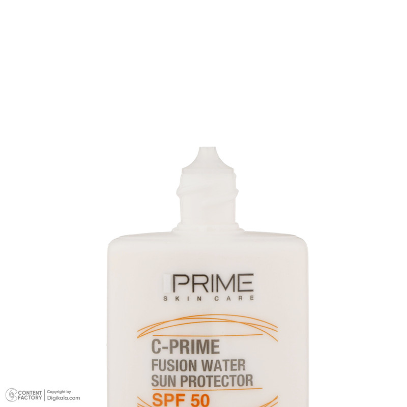 لوسیون ضدآفتاب بی‌رنگ پرایم SPF50 مدل Fusion Water، مناسب پوست‌های چرب، حجم 30 میلی‌لیتر