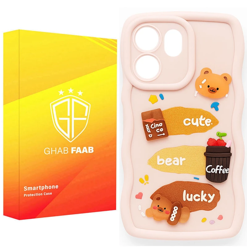 کاور قاب فاب مدل سیلیکونی فانتزی طرح دخترانه مناسب برای گوشی موبایل شیائومی  Redmi 13C 4G / Poco C65