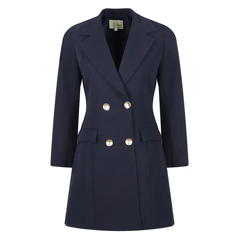 مانتو و شلوار زنانه مدل BARA404 رنگ سرمه ای