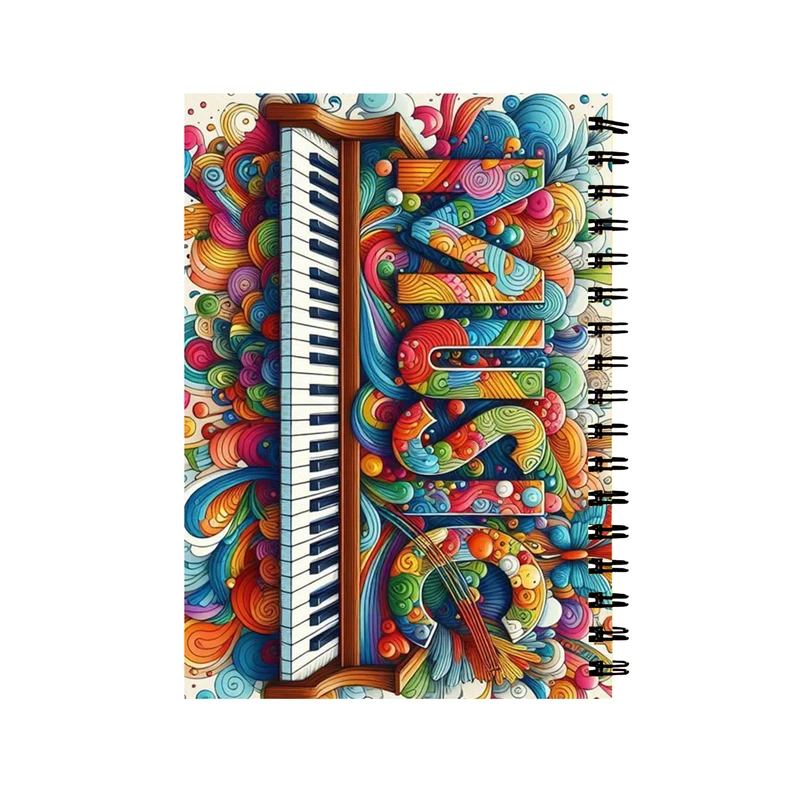 دفتر مشق 50 برگ طرح موسیقی کد 0325