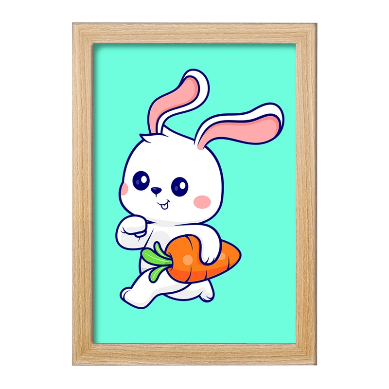 تابلو خندالو مدل حیوانات بامزه خرگوش کد 29732