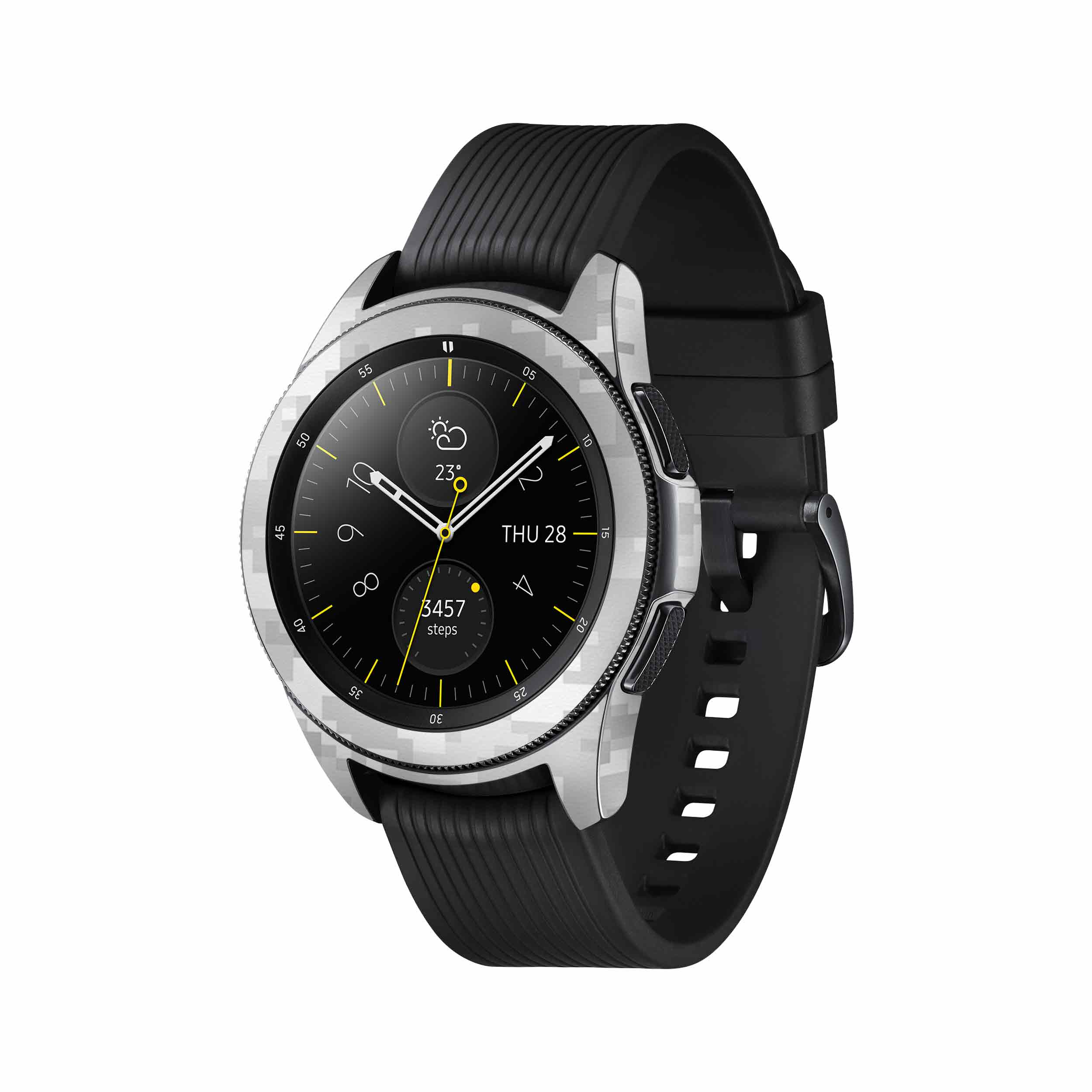 برچسب ماهوت طرح Army-Snow-Pixel مناسب برای ساعت هوشمند سامسونگ Galaxy Watch 42mm