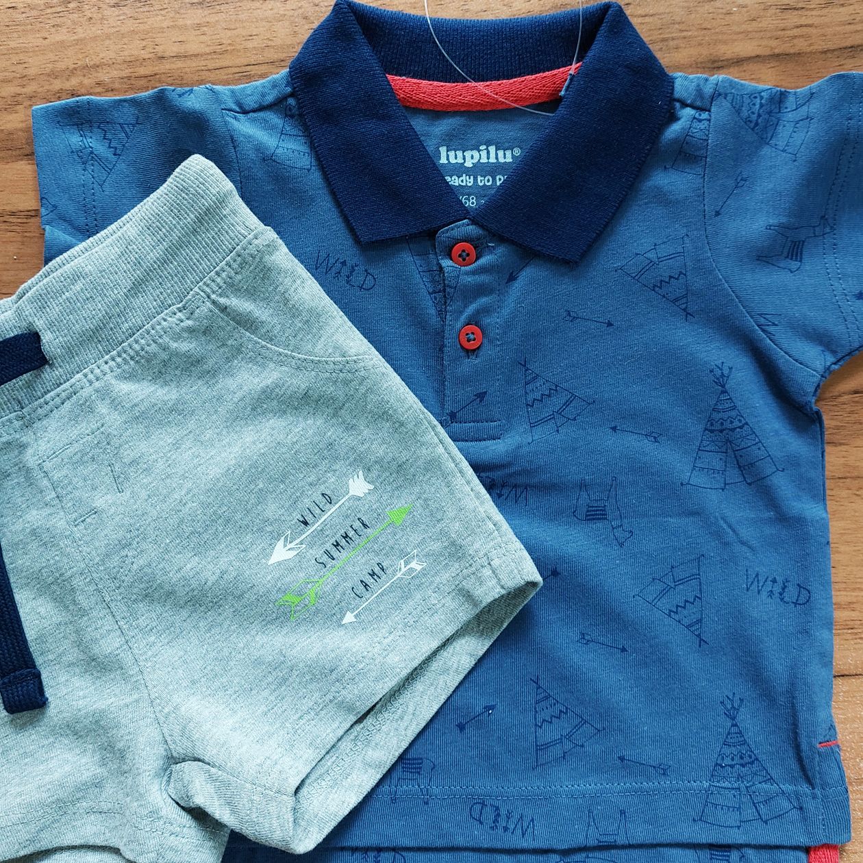 ست پولوشرت آستین کوتاه و شلوارک نوزادی لوپیلو مدل اسپورت 2 -  - 4