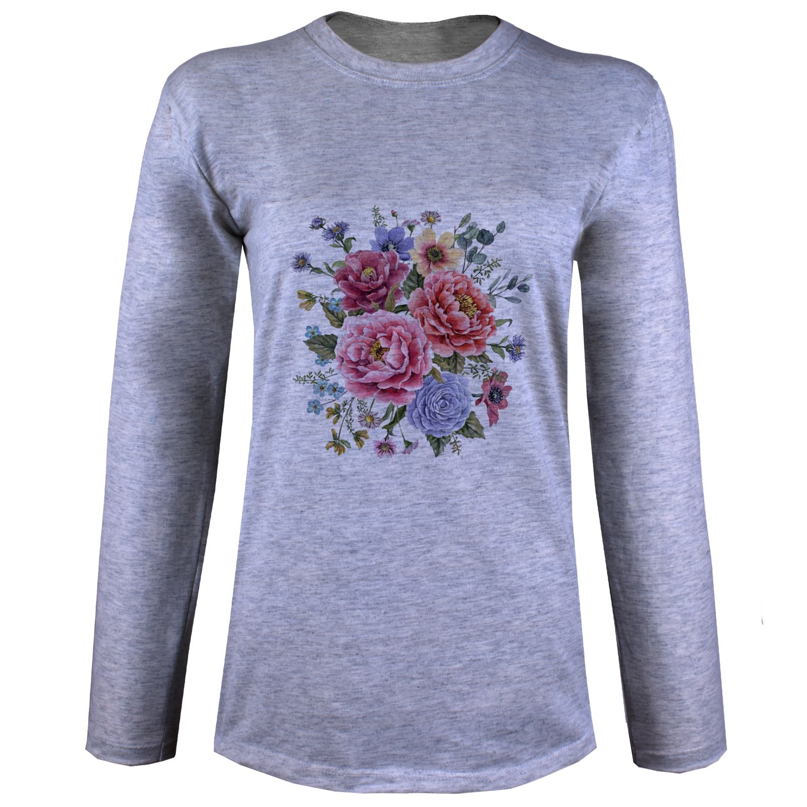 تی شرت آستین بلند زنانه مدل گل X41 -  - 2