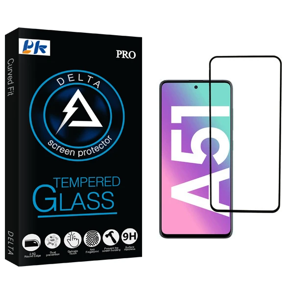 محافظ صفحه نمایش پی کی مدل Delta Glass مناسب برای گوشی موبایل سامسونگ Galaxy A51