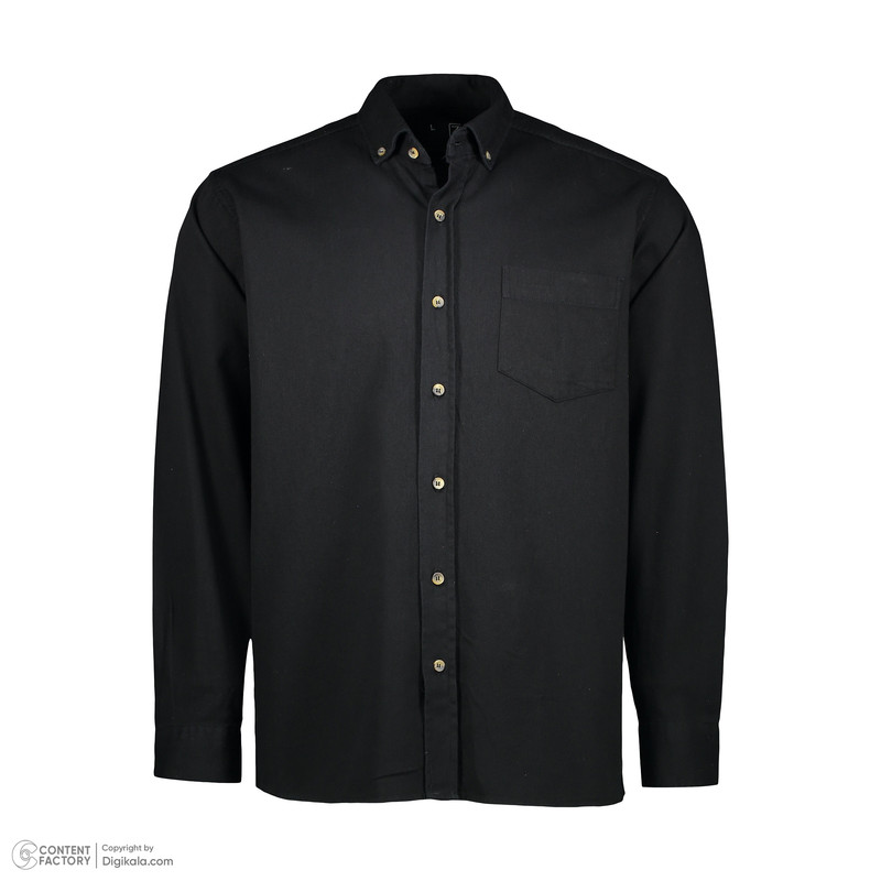پیراهن آستین بلند مردانه زی سا مدل 3340 رنگ مشکی