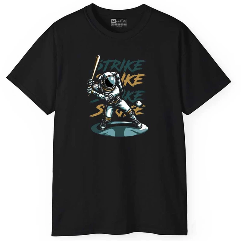 تی شرت آستین کوتاه مردانه پاد آفرین مدل اسپرت طرح فضانورد ورزشکار کد 0949