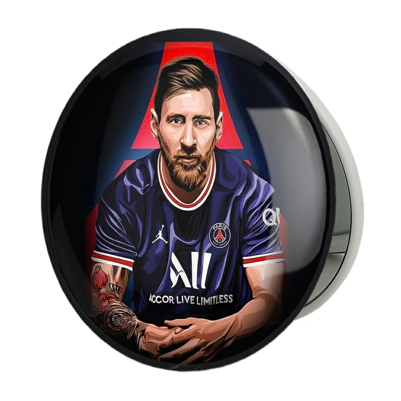 آینه جیبی خندالو طرح لیونل مسی  مدل تاشو کد 13961 