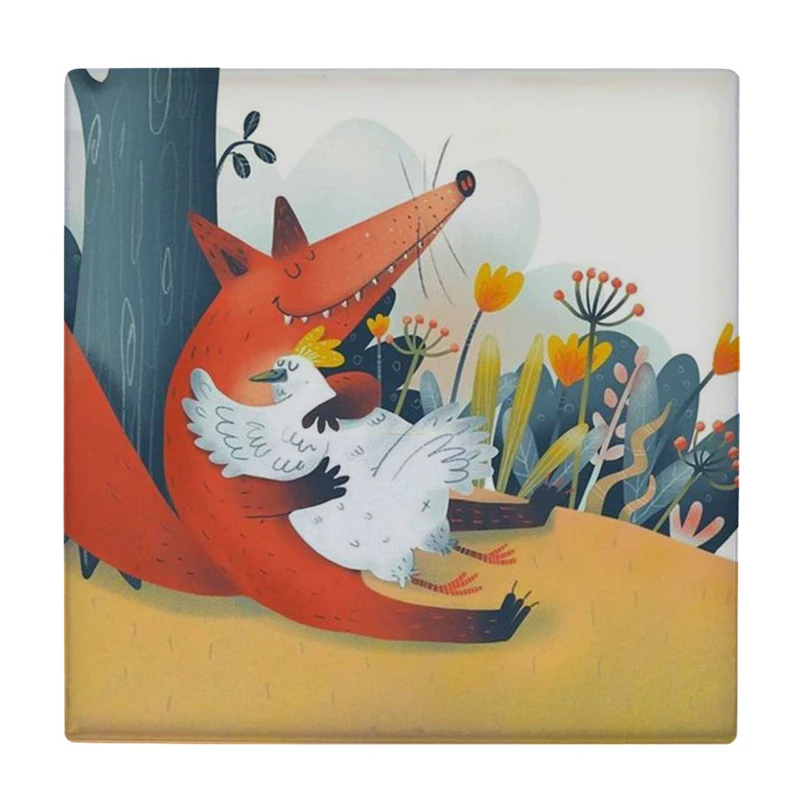  زیر لیوانی طرح داستان روباه و مرغ کد    4073117_2761