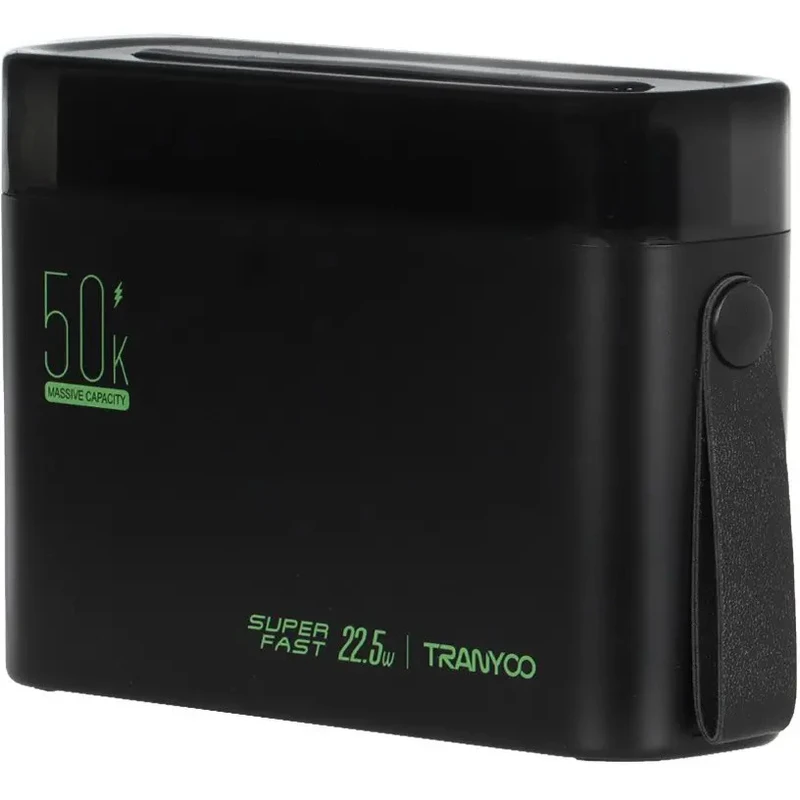 پاوربانک بی سیم 22.5 وات ترانیو مدل T-L5 ظرفیت 50000 میلی‌ آمپر ساعت به همراه کابل USB/TC