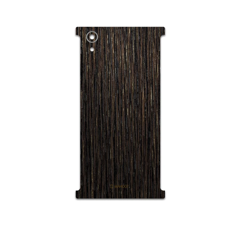 برچسب پوششی ماهوت مدل Dark-Gold-Stripes-Wood مناسب برای گوشی موبایل سونی Xperia XA1 Plus