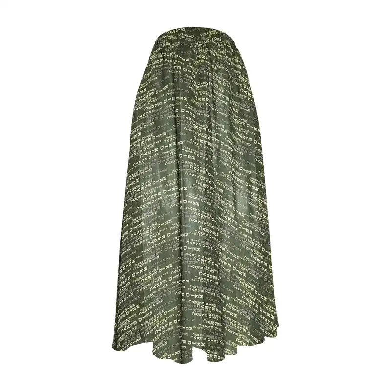 دامن کلوش زنانه مدل H17 رنگ سبز