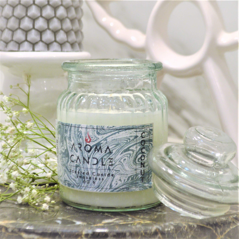 شمع معطر آروما کندل مدل Coconut