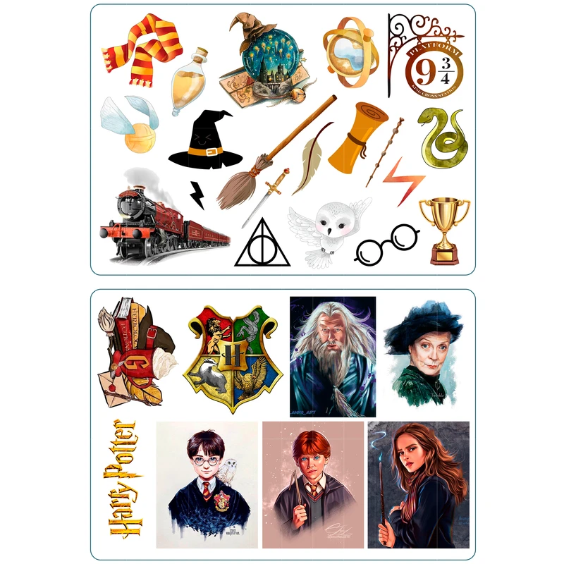 برچسب مدل Harry Potter طرح اسکرپ بوک مجموعه 2 عددی