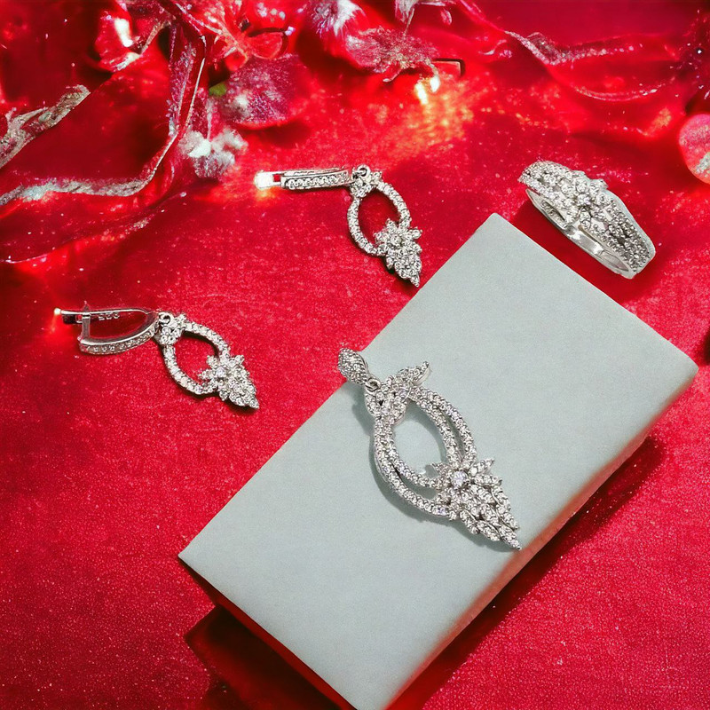 نیم ست نقره زنانه مدل 0127