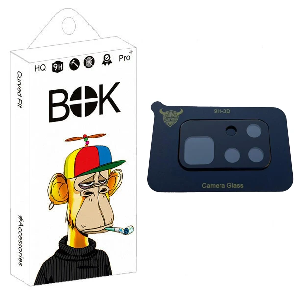 محافظ لنز دوربین بوک مدل 3D Tempered مناسب برای گوشی موبایل شیائومی Poco M4 Pro