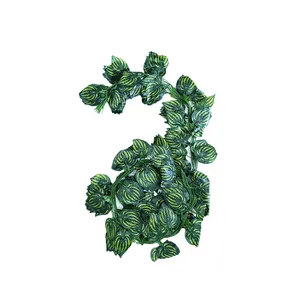 گل مصنوعی جُرجُرگل مدل ریسه برگ نخی هندوانه بسته 6 عددی 