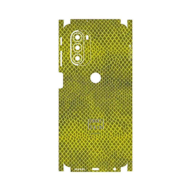 برچسب پوششی ماهوت مدل Yellow Snake Skin-FullSkin مناسب برای گوشی موبایل موتورولا Moto G51 5G